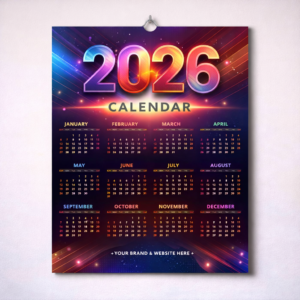Poster Style Calendar Printing