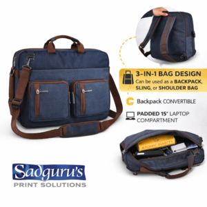 Coco Convertible Laptop Bag – Dual Tone Smart Carry Edition