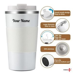 Cafe Buddy Stainless Steel Vacuum Coffee Mug with Silicone Grip