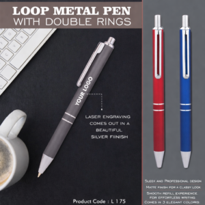 Loop Metal Pen with Double Rings – Sleek Executive Writing Edition