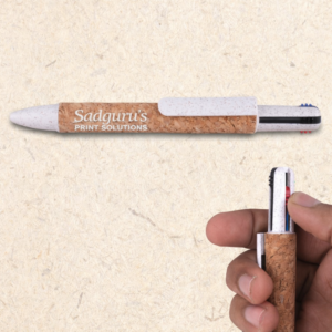Cork 4 Refill Pen – Eco Multi-Color Writing Edition