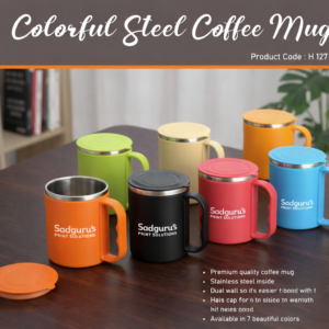Colourful Steel Coffee Mug – Vibrant Everyday Edition