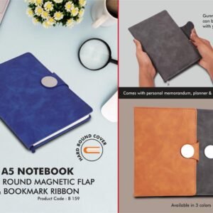 A5 Diary with Round Magnetic Flap – Signature Lock Edition