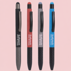Prism Grip Metal Body Pen with Stylus – Soft Touch Premium Edition