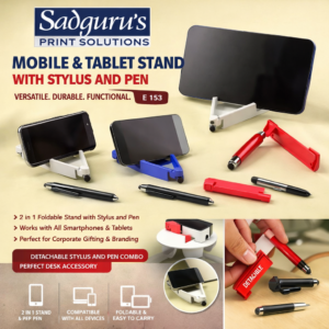 Mobile & Tablet Stand with Pen & Stylus – Compact Utility Edition