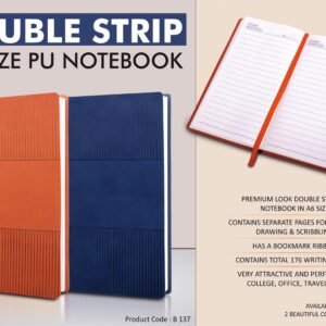 Double Strip A6 PU Diary – Compact Multi-Use Edition