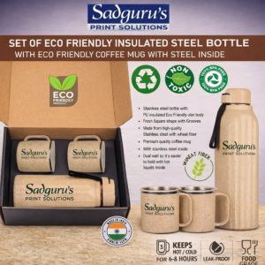 3 Pc Eco Gift Set – Insulated Bottle with 2 Coffee Cups