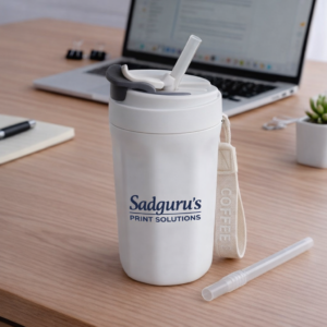 DuoSip Glass Sipper Mug with Outer Plastic Body – Dual Sip Lifestyle Edition