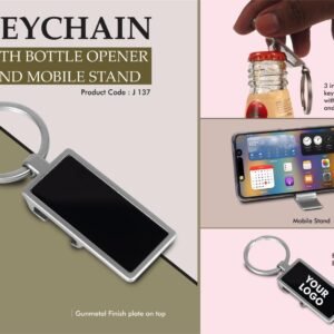 3-in-1 Keychain with Bottle Opener & Mobile Stand – Multi-Utility Edition