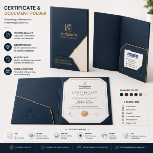 Certificate & Document Folder Printing